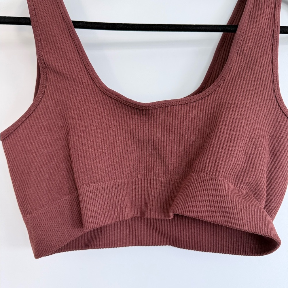 Cinnamon Brown Ribbed Two-Piece Set - Picture 4 of 11